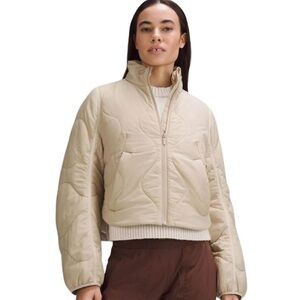 Women's Cream Quilted Jacket